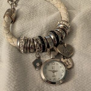 New York & Company White and Silver Women's Watch
